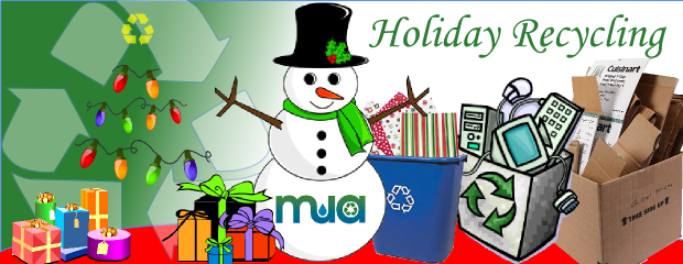 Image of holiday recycling scene