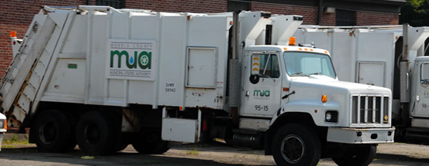 Image of Side of Recycling Truck