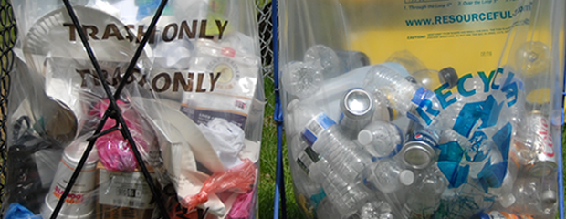 Recycling Dumpster Closeup