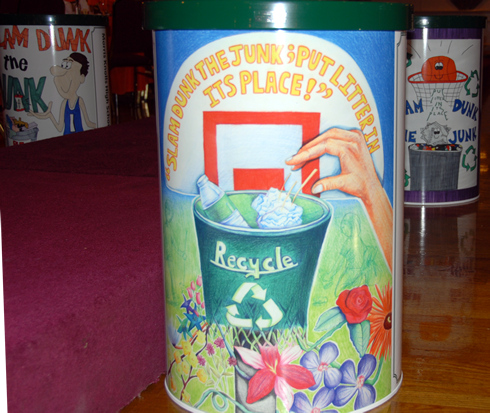 Mcmua Slam Dunk The Junk Below Is A Sample Of What Winning Posters Look Like When Replicated On Recycling Receptacles At The Mcmua S Awards Dinner