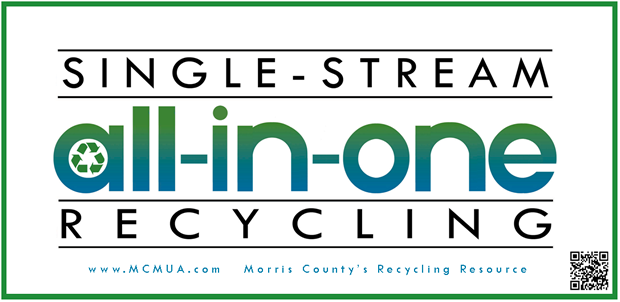 image of all-in-one single-stream recycling decal