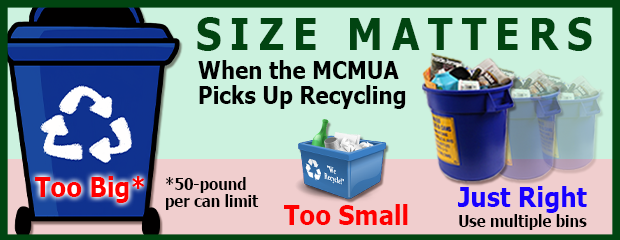 Banner of Size Matters when selecting recycling bins